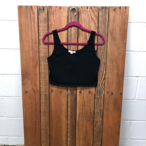 NWT Wet Seal size large black crop top - Picture 2 of 4